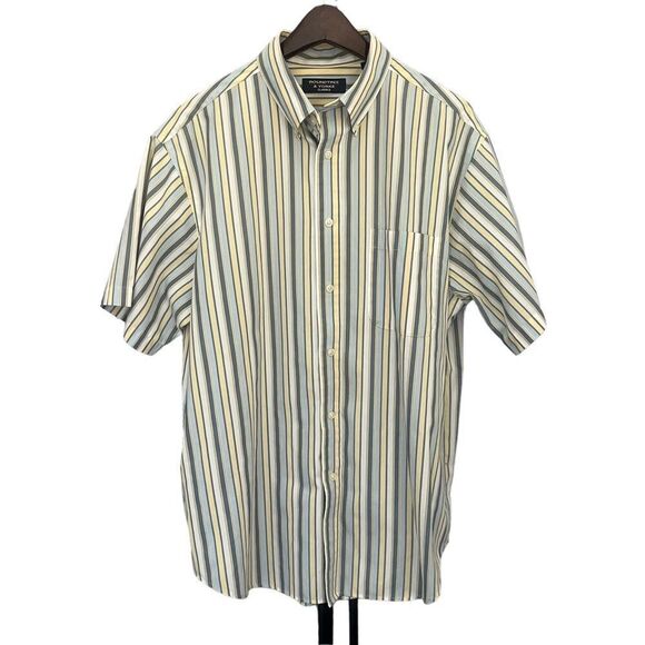 Roundtree & Yorke Shirt Short Sleeve Mens Large​​​ - Picture 1 of 12